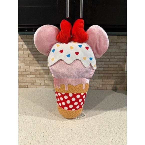 Minnie Mouse Bow Ice Cream Cone 19” Plush Disney Parks WDW snacks - Picture 2 of 2